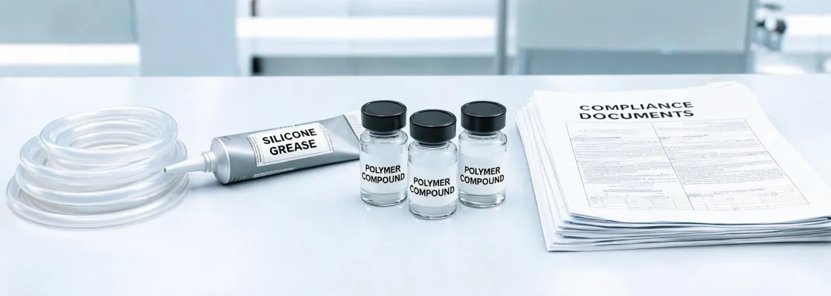 Silicone article material samples