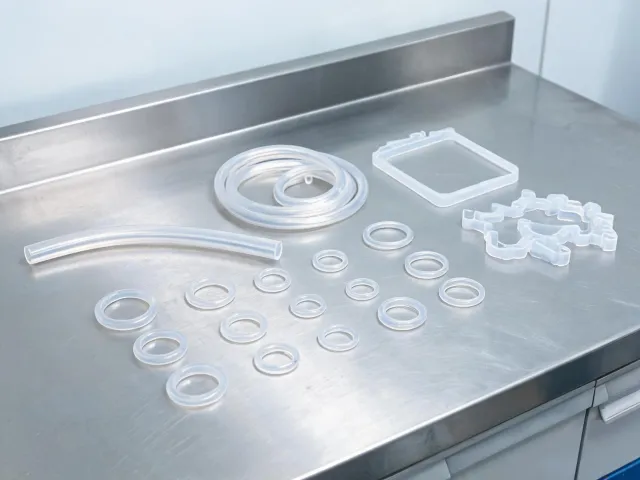 Silicone rubber tubing samples