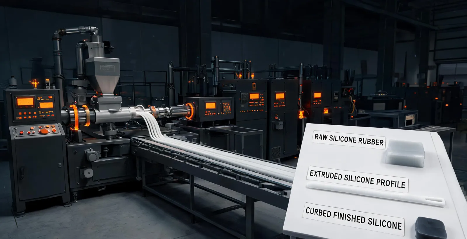 Silicone elastomer production background